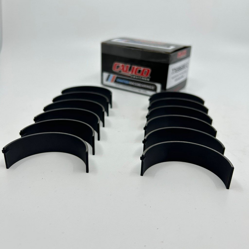 Загрузить изображение в просмотрщик галереи, CoatedPerformancebearings Calico CT-1 coated Kolbenschmidt OEM rod bearing set 77822600C-C - Audi / VW VR6/R32/R36 2.8L/2.9L/3.2L/3.6L engine, Std. Diameter