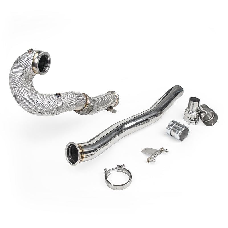 Load image into Gallery viewer, JDY 4&quot; Catless Downpipe for 2.0TSI MQB Golf 7/7.5 GTI/R A3/S3 Leon
