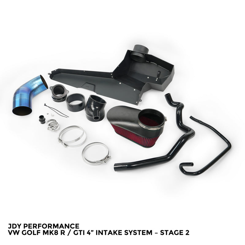Load image into Gallery viewer, JDY Performance VW Golf MK8 R / GTI 4” Intake System – Stage 1 & Stage 2