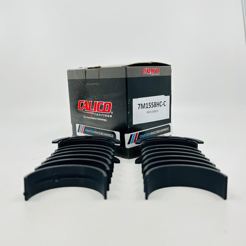 Load image into Gallery viewer, Coatedracebearings Calico CT-1 coated ACL race series main bearing set 7M1558HC-C - BMW S58B30, Std. Diameter