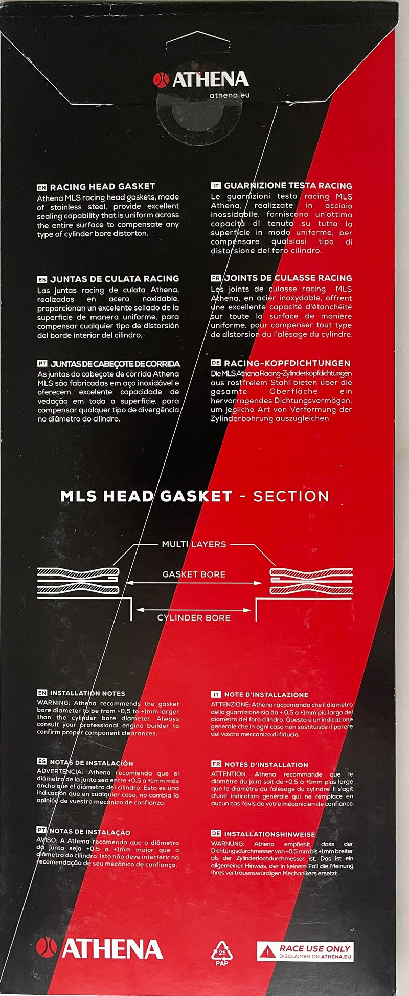 Load image into Gallery viewer, 2.0TFSI VW/Audi Athena Multilayer Racing Gasket for Golf 6R/S38P/TTS 8J with Gas Stopper