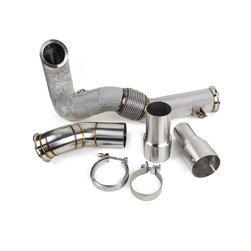 Load image into Gallery viewer, JDY 4&quot; Catless Downpipe for 2.0TSI MQB Golf 7/7.5 GTI/R A3/S3 Leon
