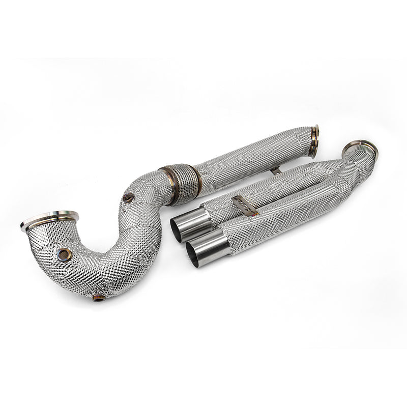 Load image into Gallery viewer, Stock Catless 102mm Turbo Outlet Downpipe For RS3 8V/TTRS 8S
