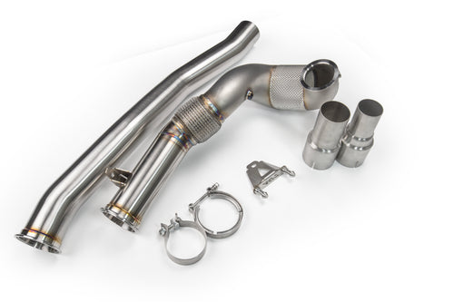 JDY 130mm Catted Downpipe for MQB 2.0TSI