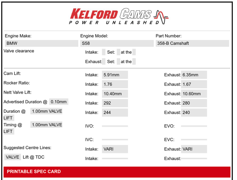 Load image into Gallery viewer, Kelford Performance Camshaft BMW M Series S58 288/268 | Stage 2
