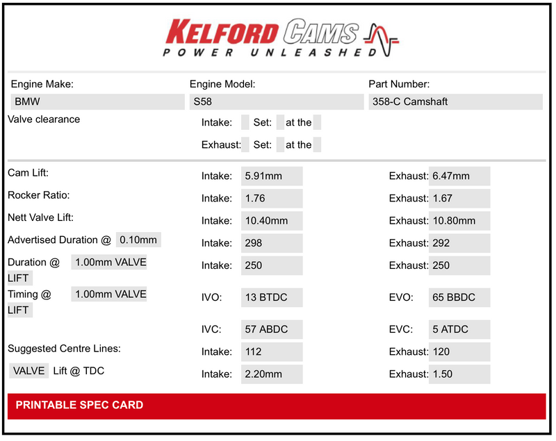 Load image into Gallery viewer, Kelford Performance Camshaft BMW M Series S58 288/268 | Stage 3
