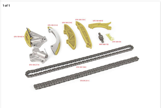 Genuine Audi OEM 2.5 TFSI timing chain kit components