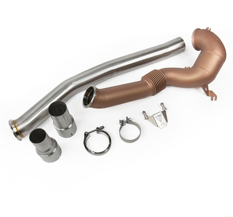 Load image into Gallery viewer, JDY 130mm catted Downpipe for MQB EVO 2.0TSI
