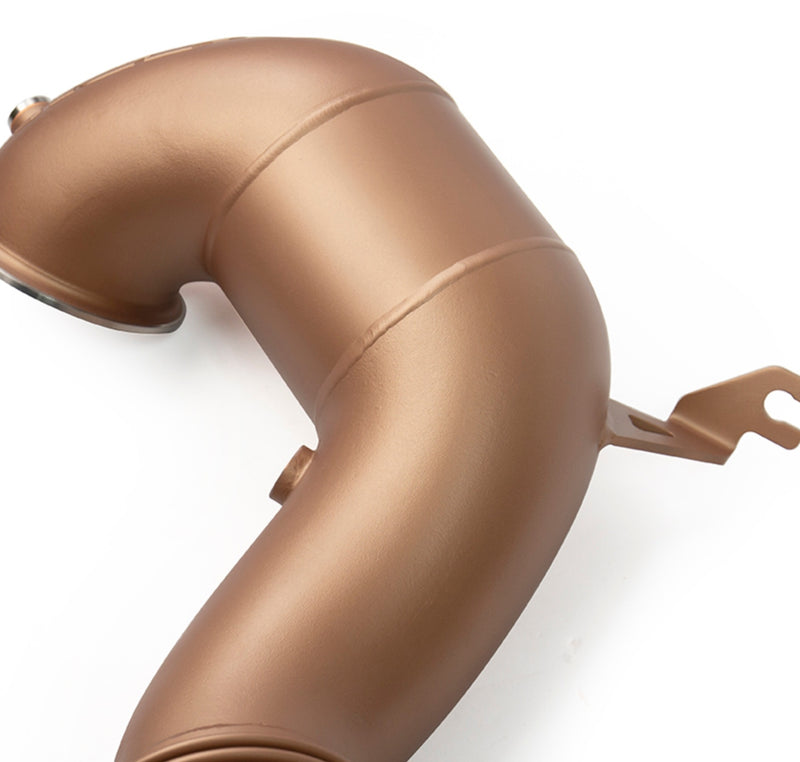 Load image into Gallery viewer, JDY 130mm catted Downpipe for MQB EVO 2.0TSI

