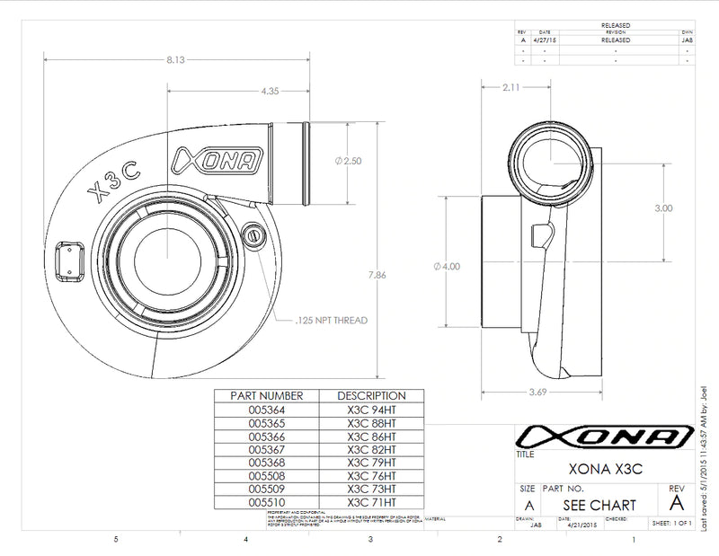 ギャラリービューアに画像をロードする, Xona Rotor 95.69S Ball Bearing Turbocharger
